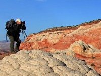 1-Shane Berry photographing at White Pockets