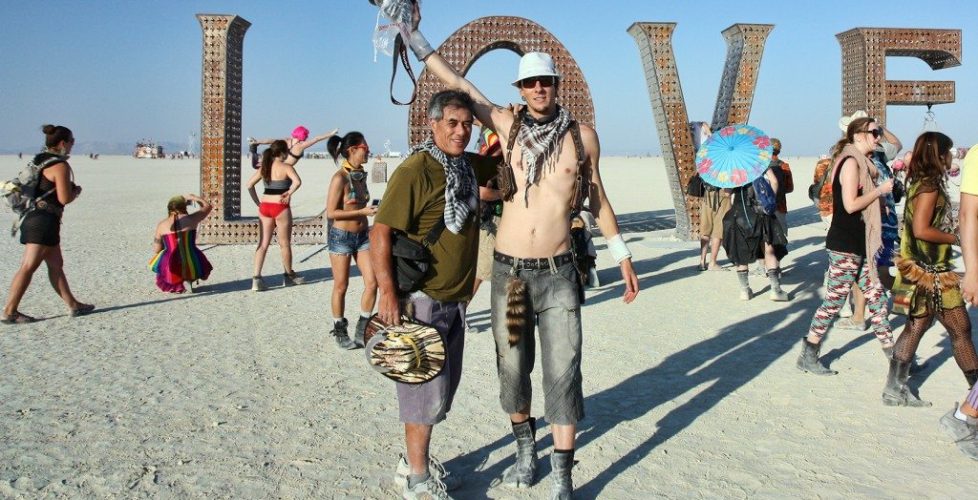 Shne and Scott Berry at Burning Man.