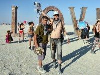 Shne and Scott Berry at Burning Man.