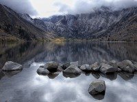 em Convict Lake Boulders and Fall Colors