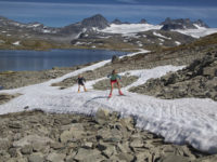 27-Two boys sking on glaciers in Jotunheimen National Park